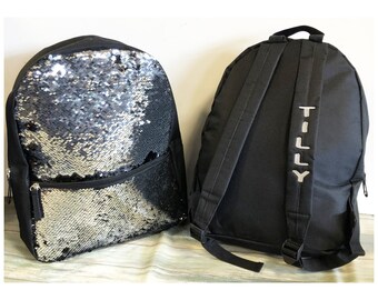 reversible sequin school backpack
