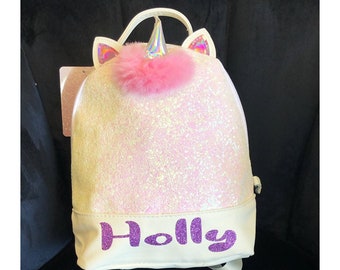 glitter unicorn backpack
