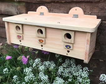 Hedge Sparrow House Bird House Nesting Box Triple Bird Box