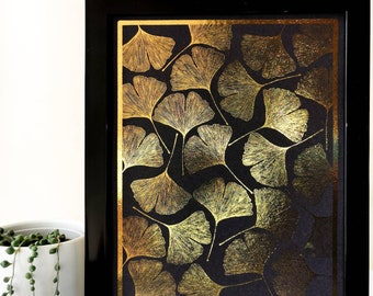 Ginkgo Biloba ~ Foil Print | Wall Art | Gift | Home Decor