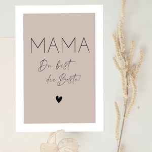 Postkarte Karte Mutter „Mama du bist die Beste“ Muttertag