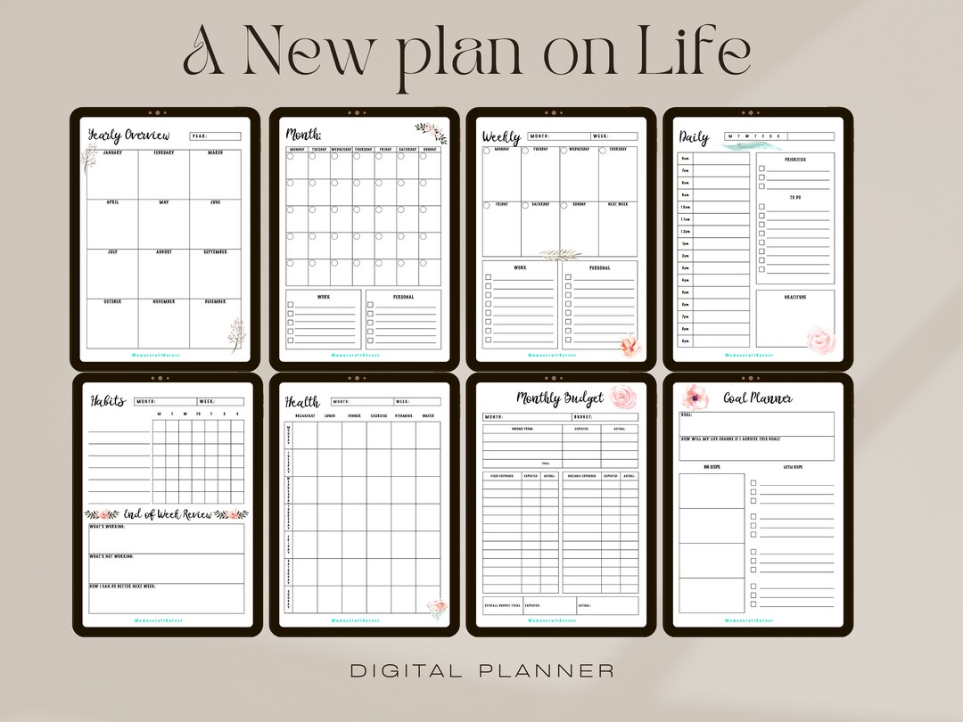 New Plan on Life Digital Planner - Etsy