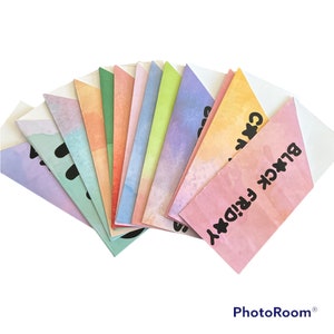 Watercolor Peek-A-Boo Envelopes