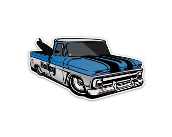 HW Chevy '62 Blue Holley  Sticker