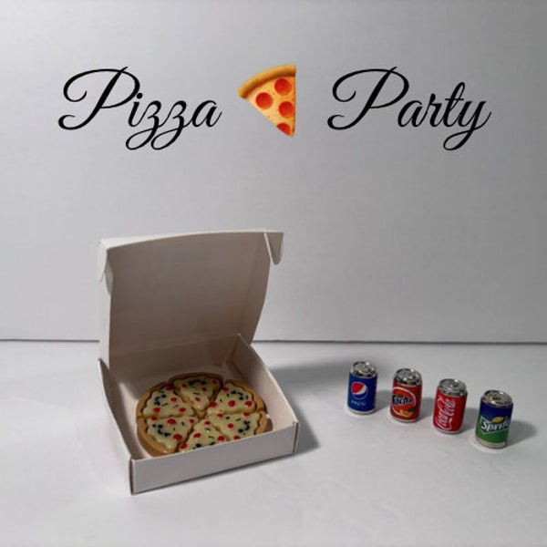 NORTH POLE Pizza Party Fun for Elves, Dolls/Pizza Set/Elf Food