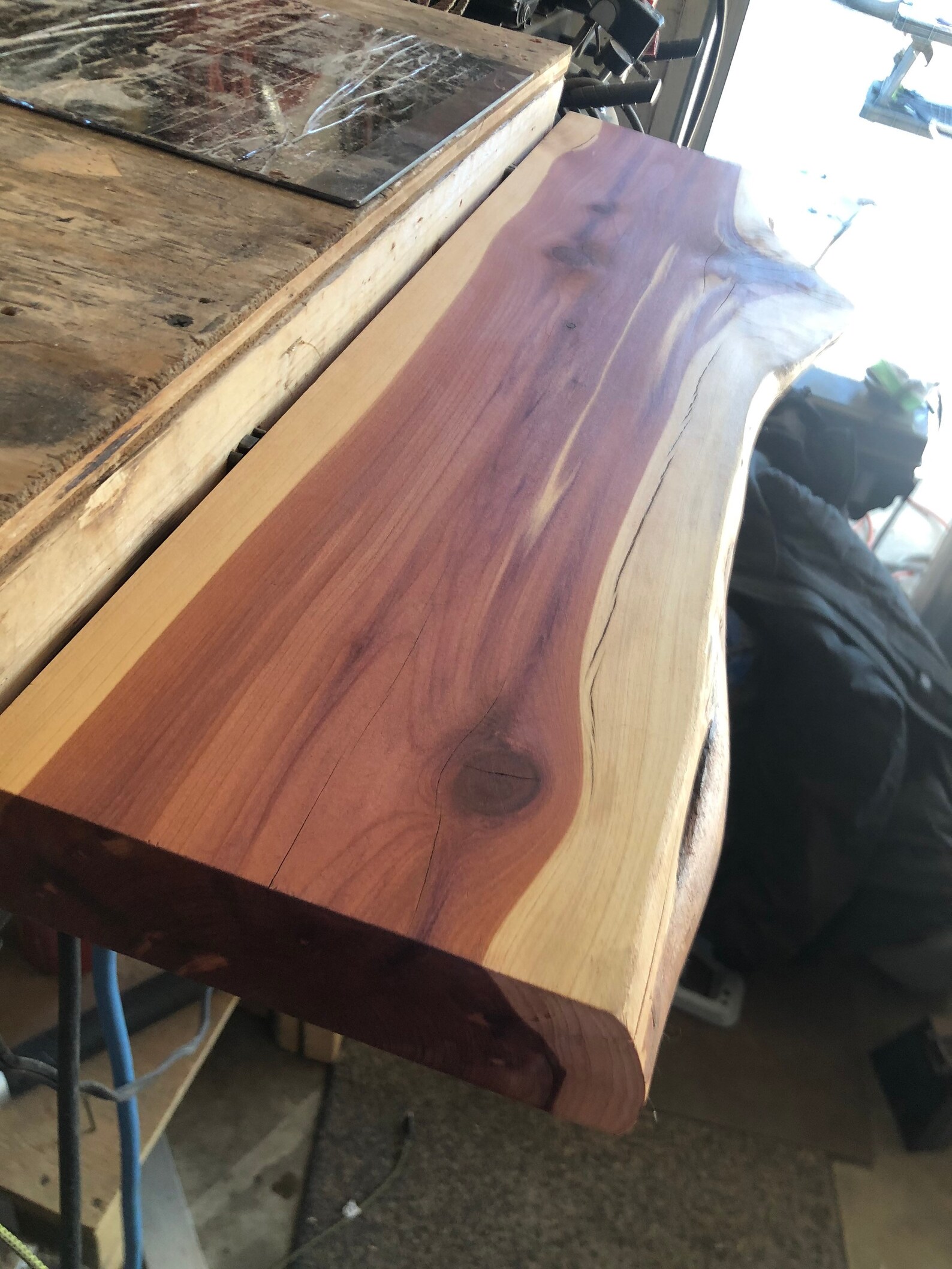 Floating Shelf LIVE EDGE Cedar Etsy