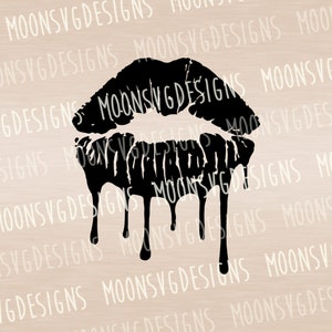 Dripping lips SVG, Iron on svg, Cut file for personal and commercial use