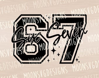 Six seven SVG, 6 7 gold and white, Shirt Design, iron on file.