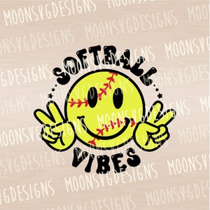 Softball vibes SVG, Retro softball  SVG, Sport SVG, Softball cheer svg, iron on file, Cut file for personal and commercial use.