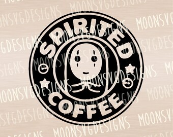 Spirited coffee SVG, Mug design SVG, cute coffee SVG, iron on file, cut file for personal and commercial use.