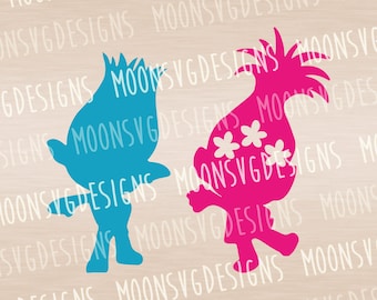 Trolls SVG, Poppy SVG, Troll birthday SVG, Iron on svg, Cut file for personal and commercial use