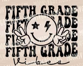 Fifth grade vibes SVG, Back to school SVG, 5th grader SVG, Iron on file, Cut file for personal and commercial use.