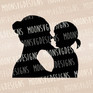 Mother Daughter Silhouette SVG, Mother Son SVG, Mom Shirt,  Mom Quote svg, iron on file, Cut file for personal and commercial use.