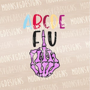 ABCDFU SVG, Anti valentine SVG, iron on file, Cut file for personal and commercial use.
