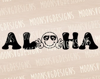 Aloha svg, Summer vacation svg, Iron on svg, Cut file for personal and commercial use.