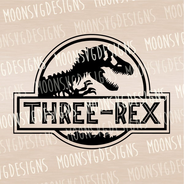 Three rex SVG, Dinosaur SVG, 3rd birthday svg, Birthday boy svg, Iron on svg, Cut file for personal and commercial use.