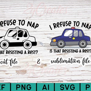 Ik weiger om NAP SVG Cut File | Weigeren om Nap is dat het weerstaan van een rust Cut Files | Ik weiger om nap Silhouette Cut bestand