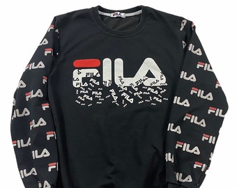 Fila Spellout Sweatshirt Etsy