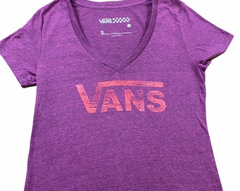 Vans Purple V Neck T Shirt | Etsy