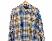 Vintage Oversized Anvil Plaid Gingham Tartan Shirt