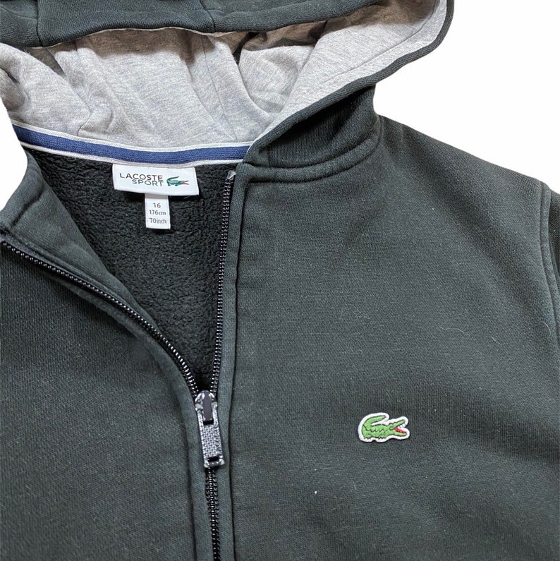 Black Lacoste Zip up Hoodie Track Jacket - Etsy