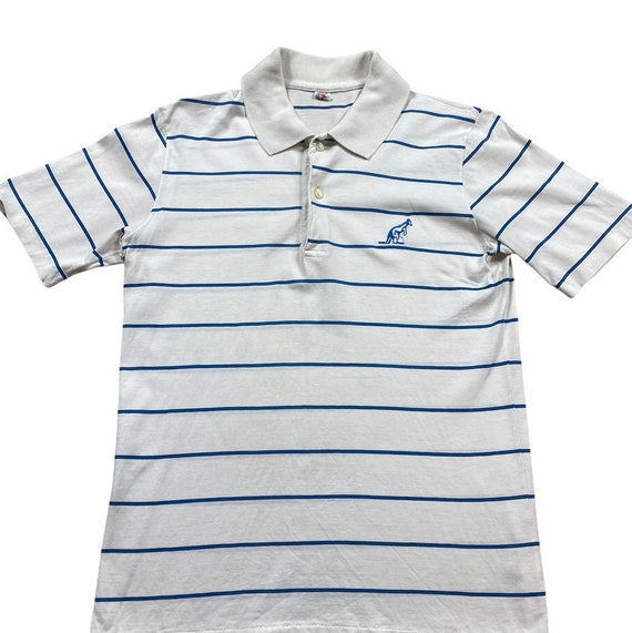Vintage Australian White Striped Polo 