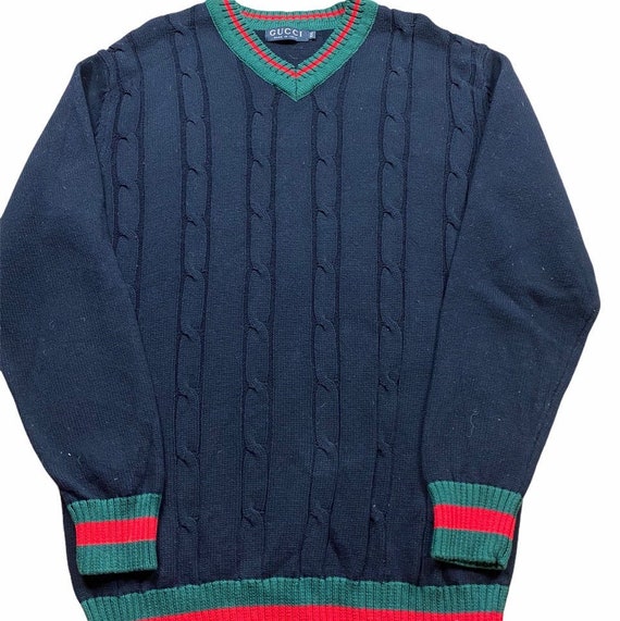 Unit74vintage Gucci Cable Knit Sweater Jumper