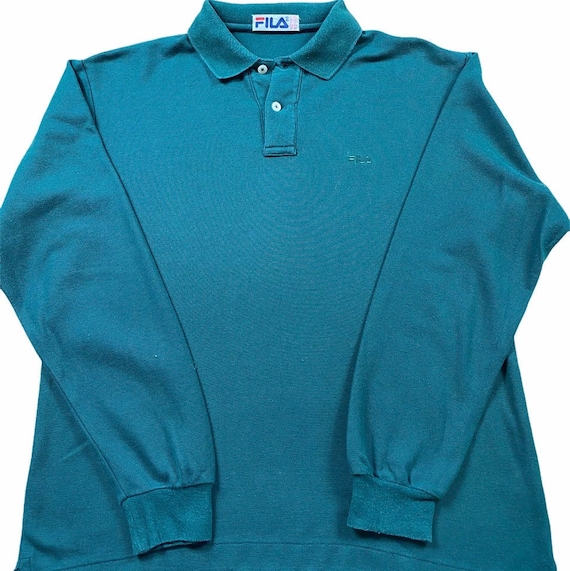 Fila Green Long Sleeve Polo Shirt -