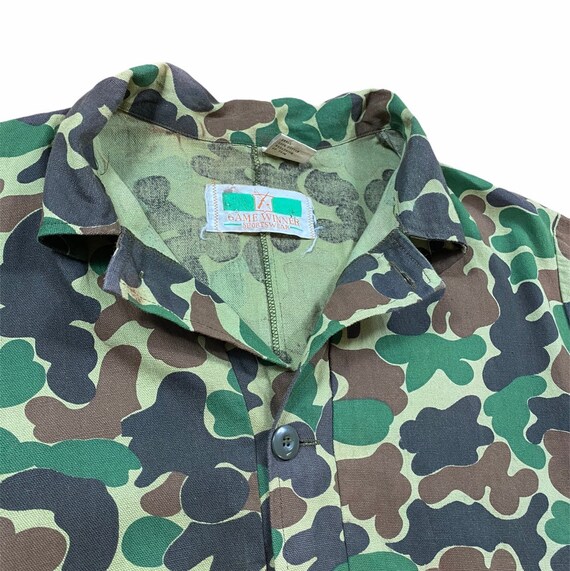 Vintage Game Winner Camouflage Shirt Shacket H3 - image 4