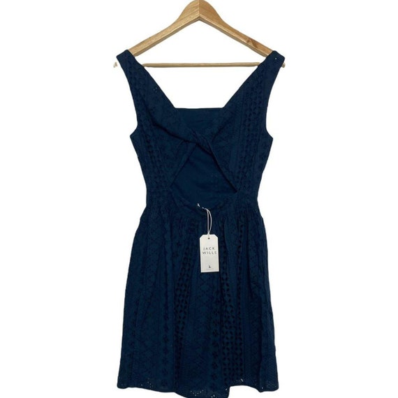Jack Wills Women's Navy Sleeveless Lacey Fit Open… - image 2