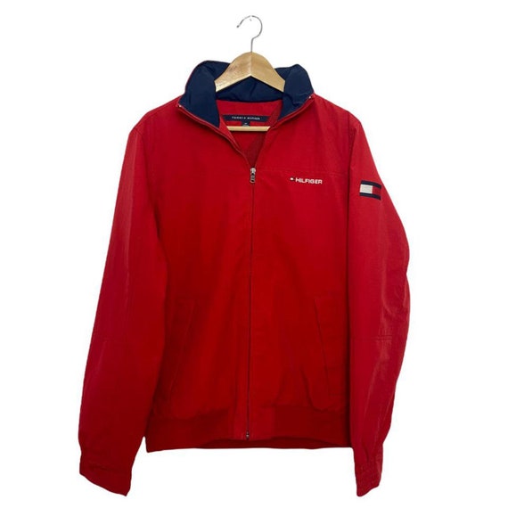 Tommy Hilfiger Men's Red \u0026 Silver Long 