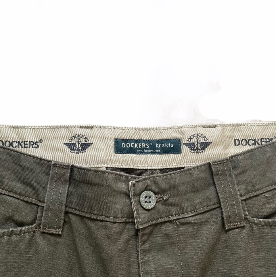 Vintage Dockers Khaki Cargo Trousers Etsy