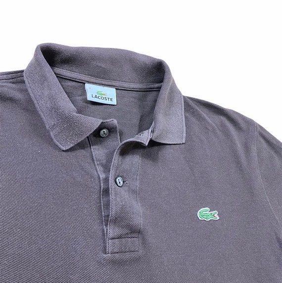 Brown lacoste shirt cheap