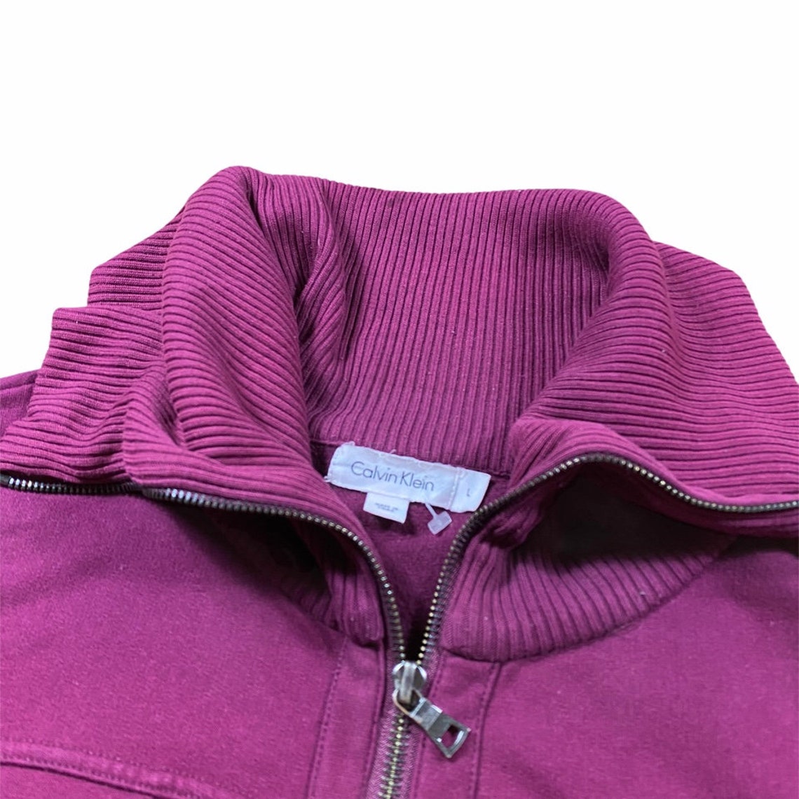 Calvin Klein Turtle Neck Zip up Hoodie Track Jacket - Etsy