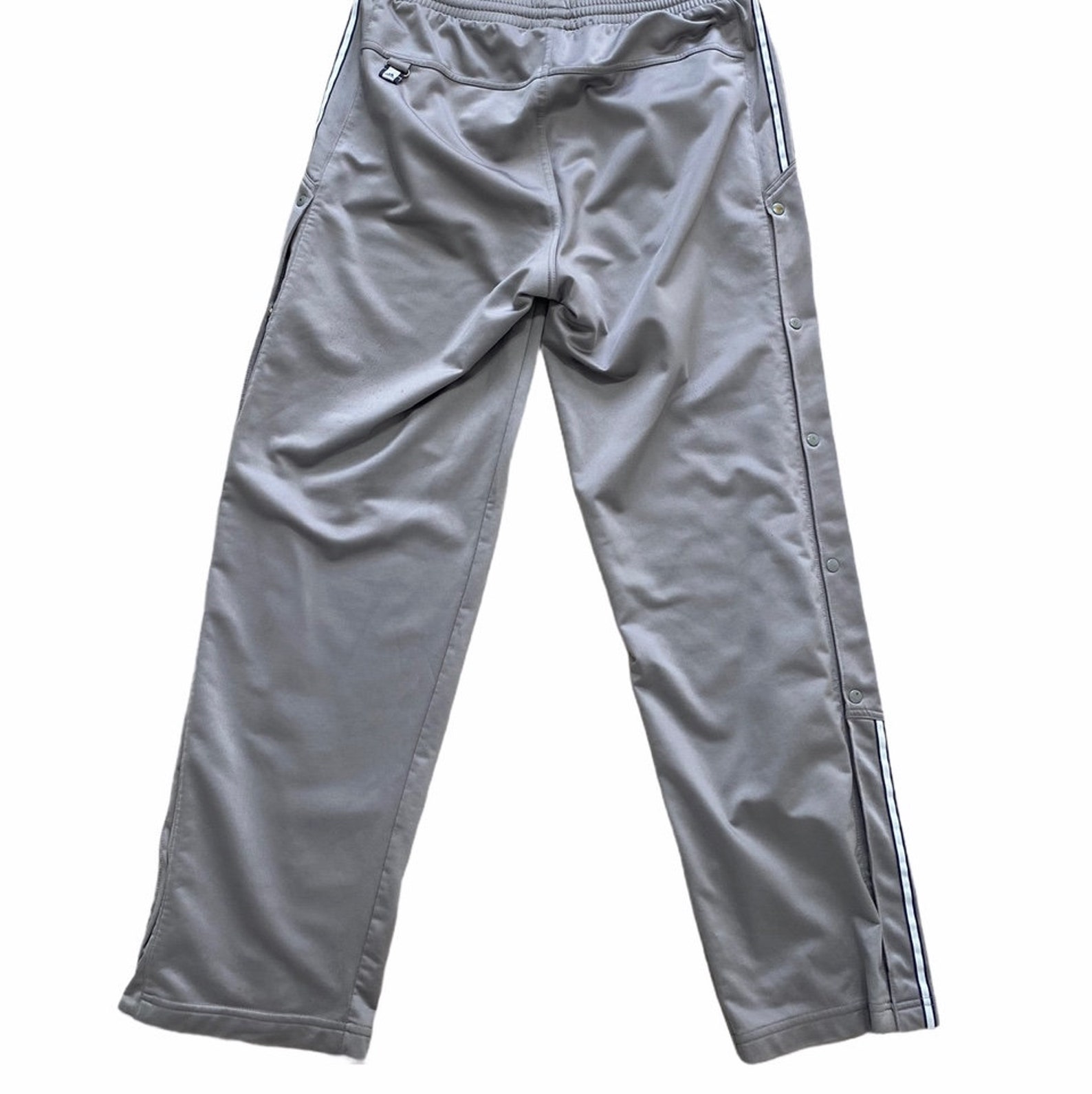 Vintage Grey Adidas Popper Trousers Tracksuit Bottoms Joggers Etsy