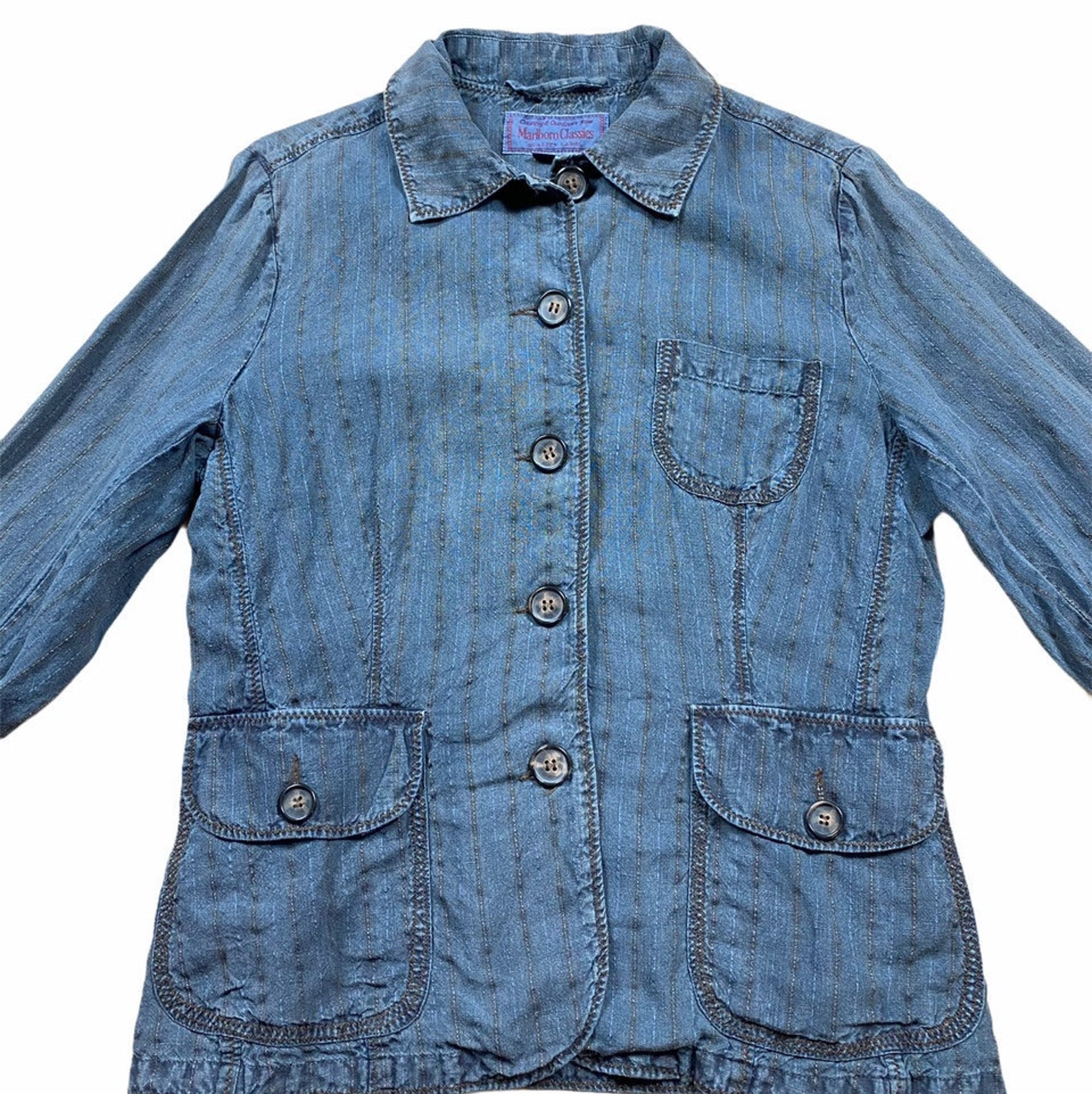 Chaqueta Vintage Marlboro Classic Blazer Etsy España