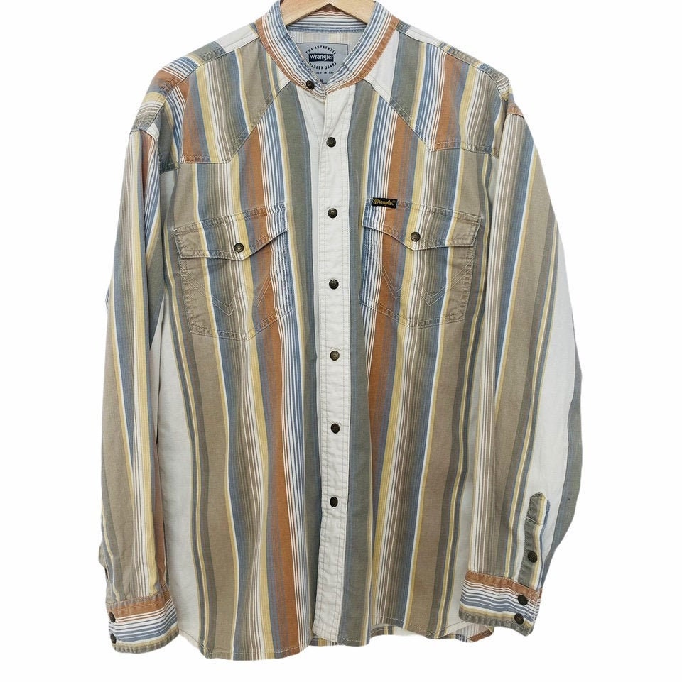 Vintage Wrangler Striped Western Shirt 