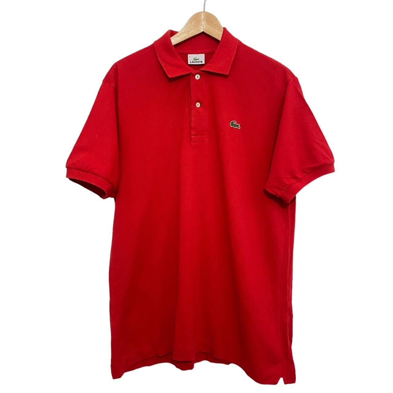 Red lacoste sale polo