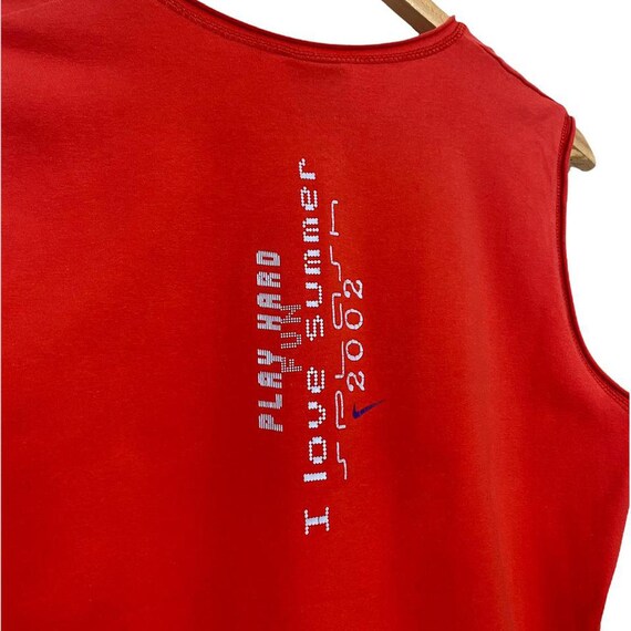 Vintage 2002 I Love Summer Nike Womens Red Sleeve… - image 4