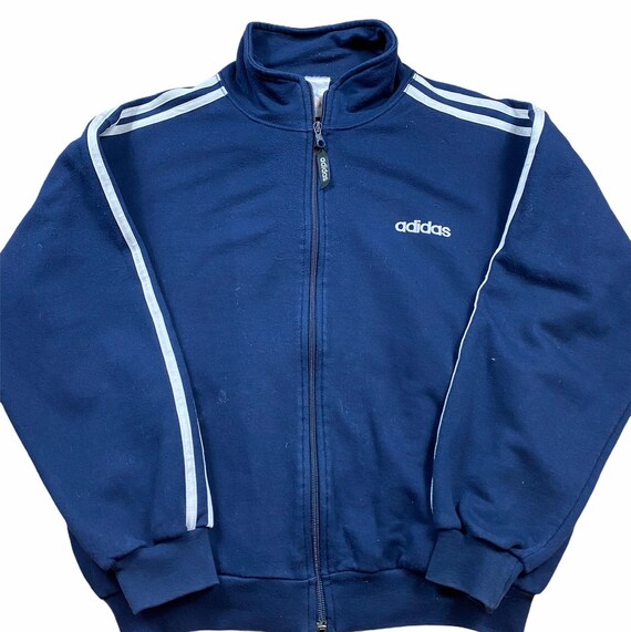 Vintage Adidas Spellout Embroidered Zip 