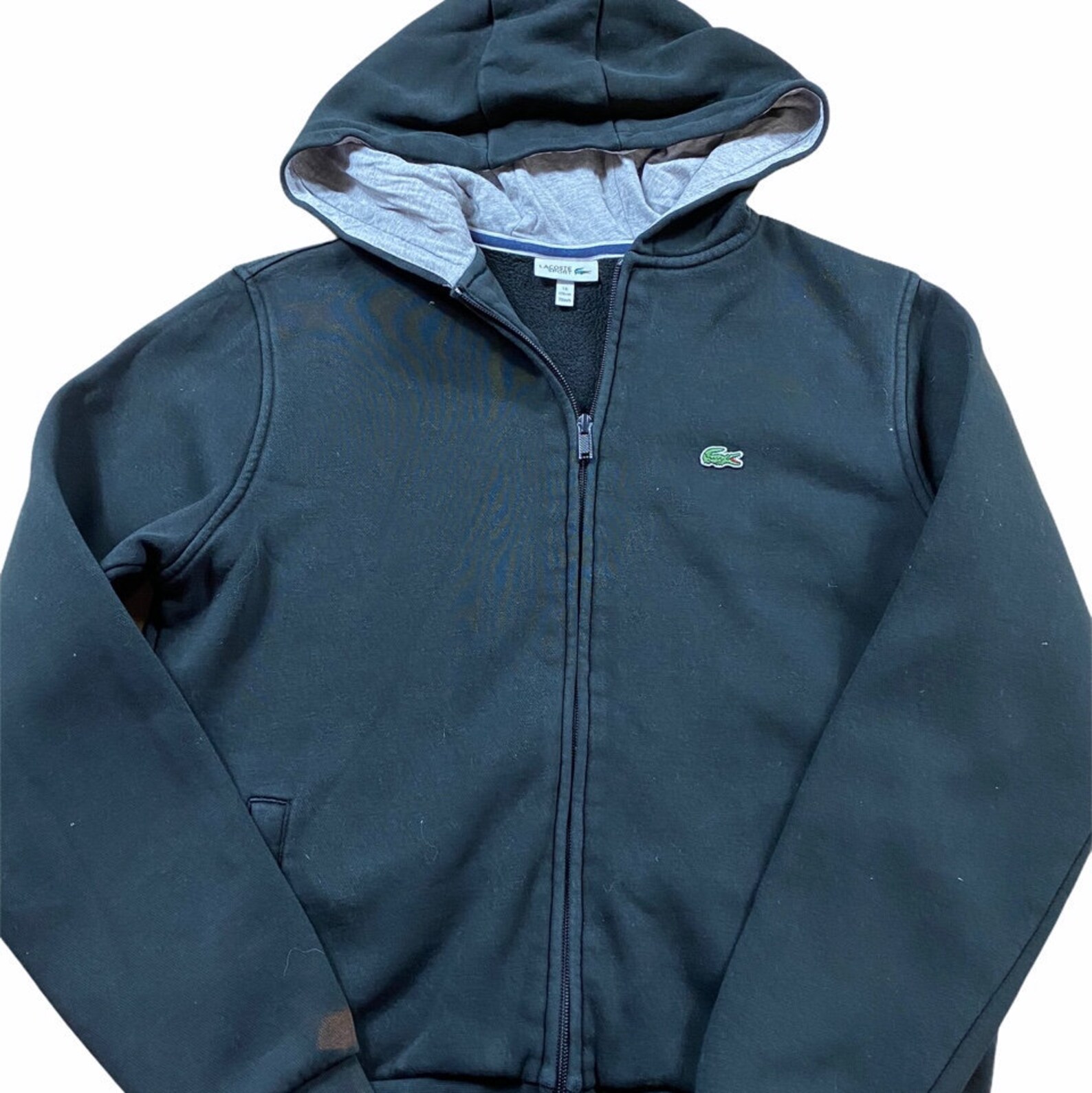 Black Lacoste Zip up Hoodie Track Jacket Etsy