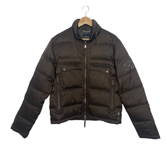 Vintage Calvin Klein Mens Brown Puffer 
