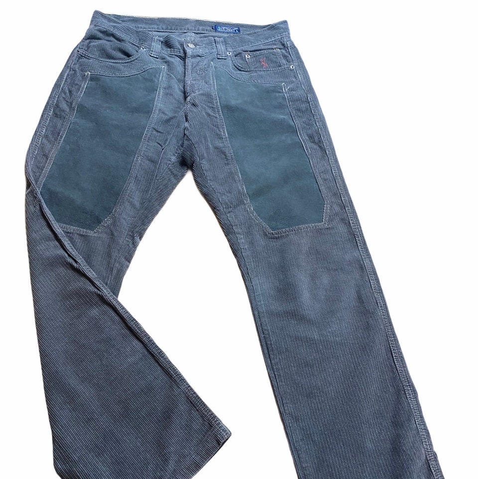 Jeckerson Brown Cord Jeans Patchwork Etsy