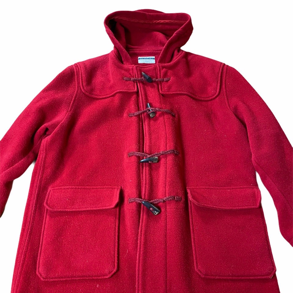 United Colours of Benetton Red Duffle Coat | Etsy