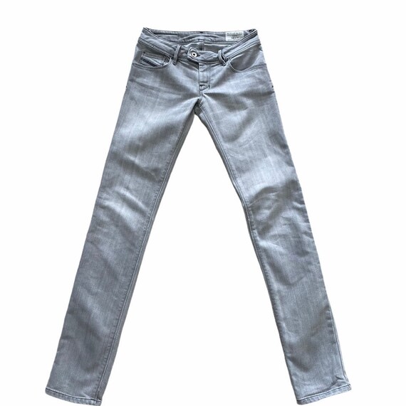 Diesel Nevy Grey Skinny Denim Jeans Etsy UK