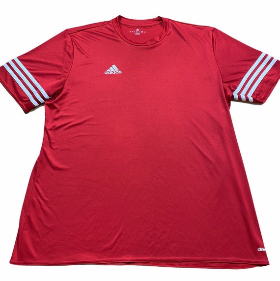 Red Adidas Embroidered T Shirt - Etsy