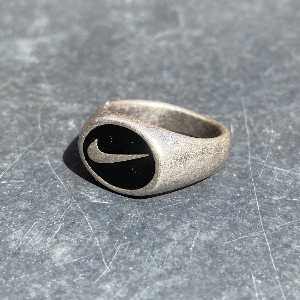 Vintage Silver Nike Swoosh Ring Birthday Anniversary Etsy