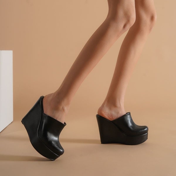 clog wedge heels