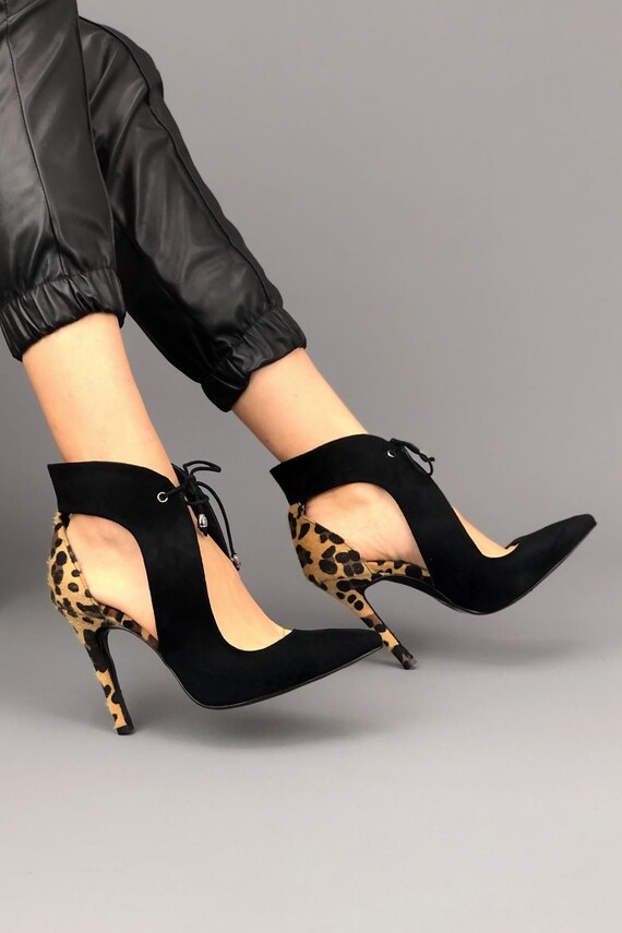 Leopard and zebra heels discount