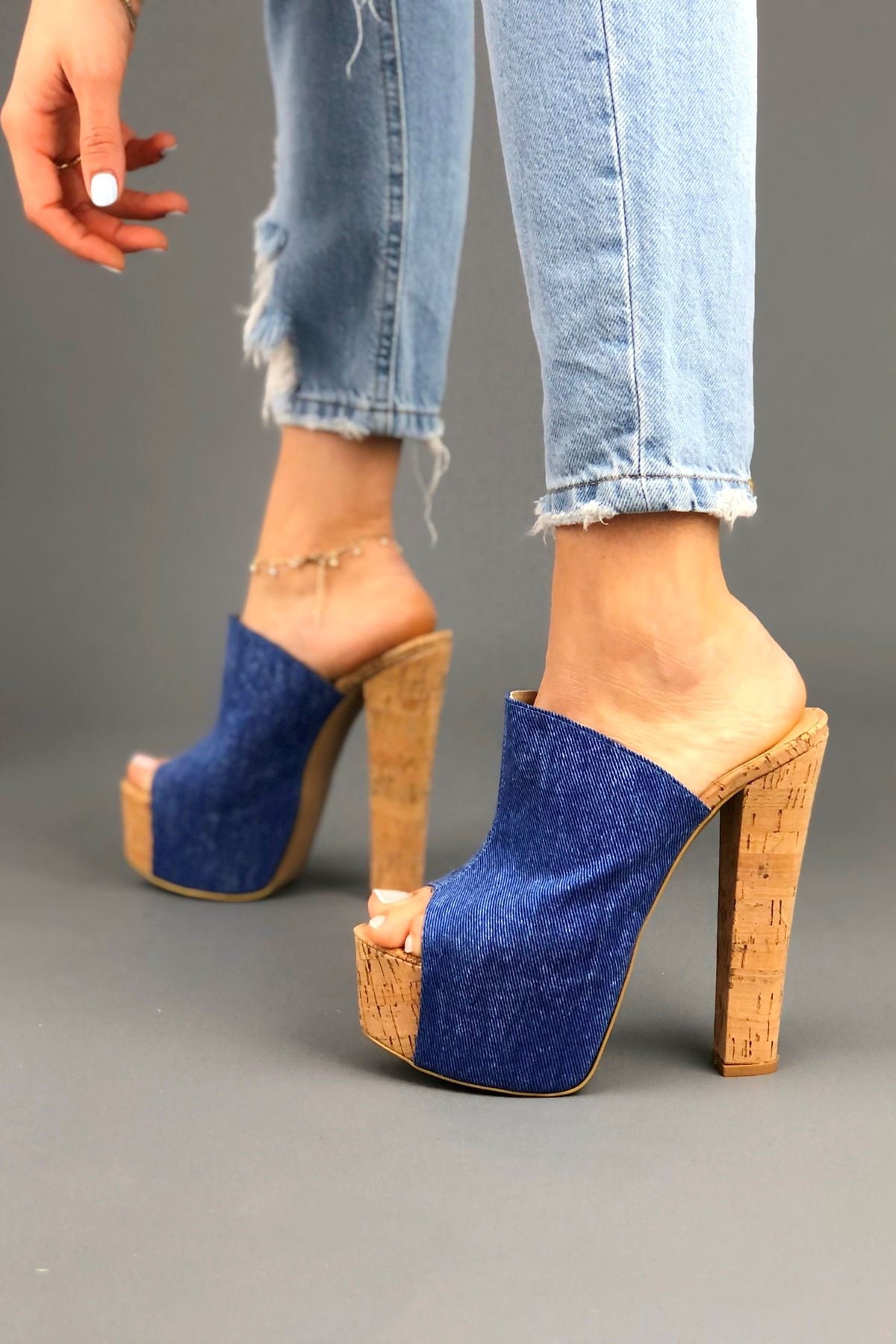 High heel mule slippers online